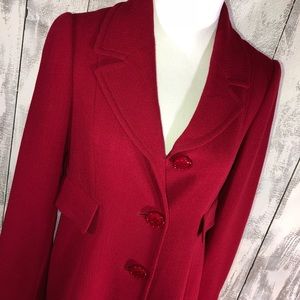 Moschino Red Wool Coat 8